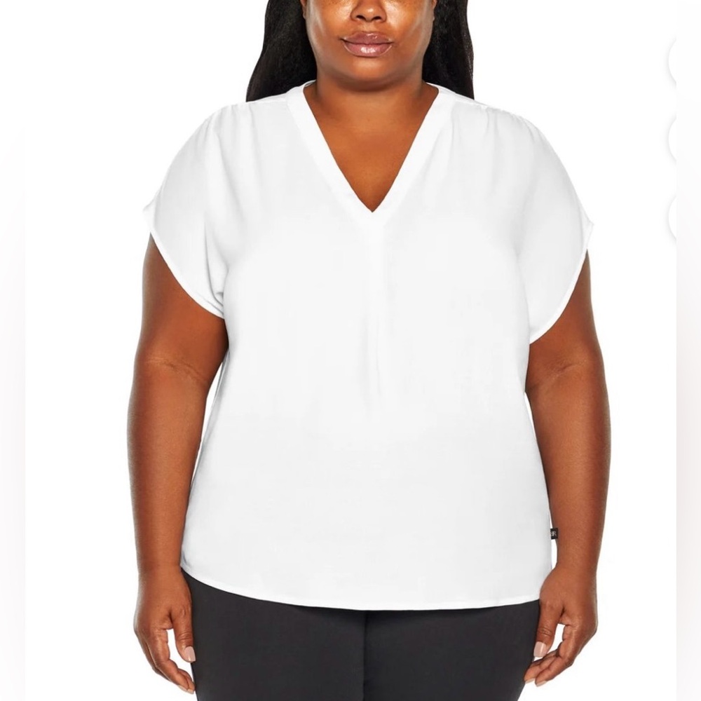 Banana Republic Women's V-Neck Casual Top, White, XXL - Picture 5 of 9